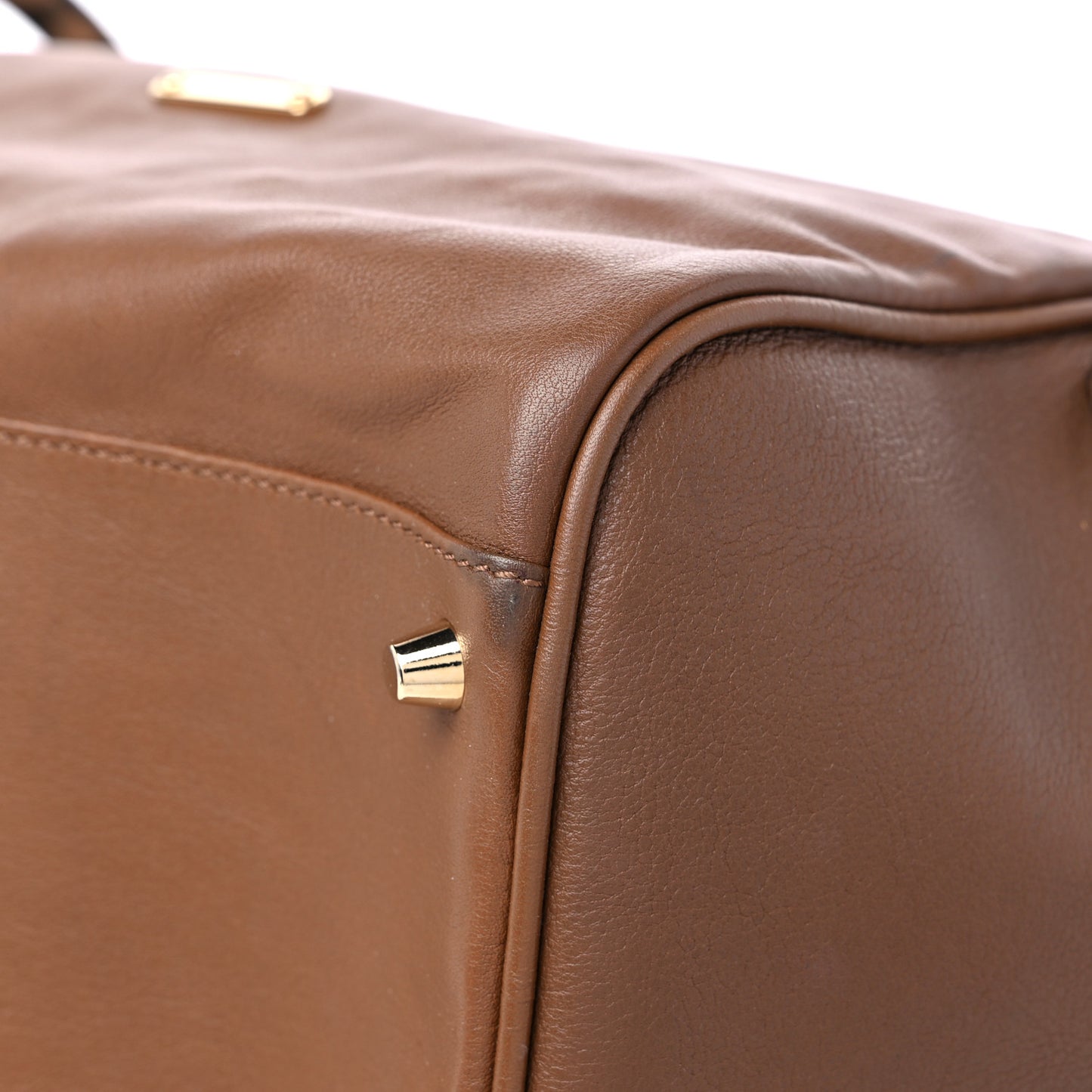 Calfskin Haymarket Check Small Canterbury Tote Brown