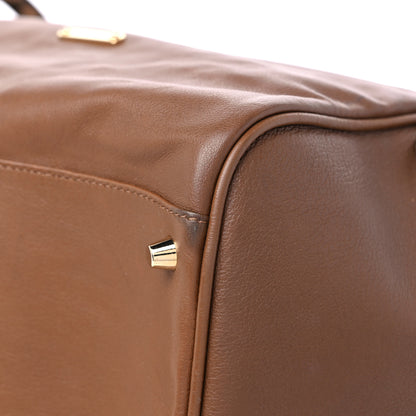 Burberry Calfskin Haymarket Check Small Canterbury Tote Brown 9 of 15