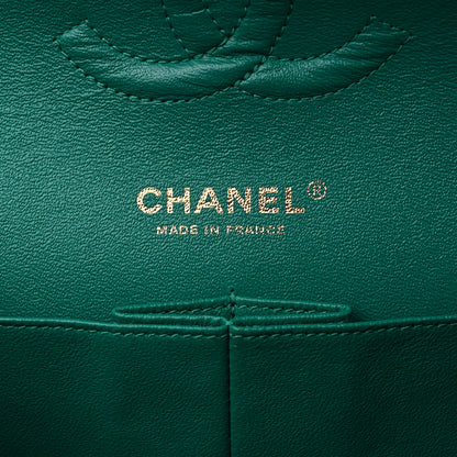 Chanel Tweed Quilted Medium Double Flap Multicolor Green 6 of 9