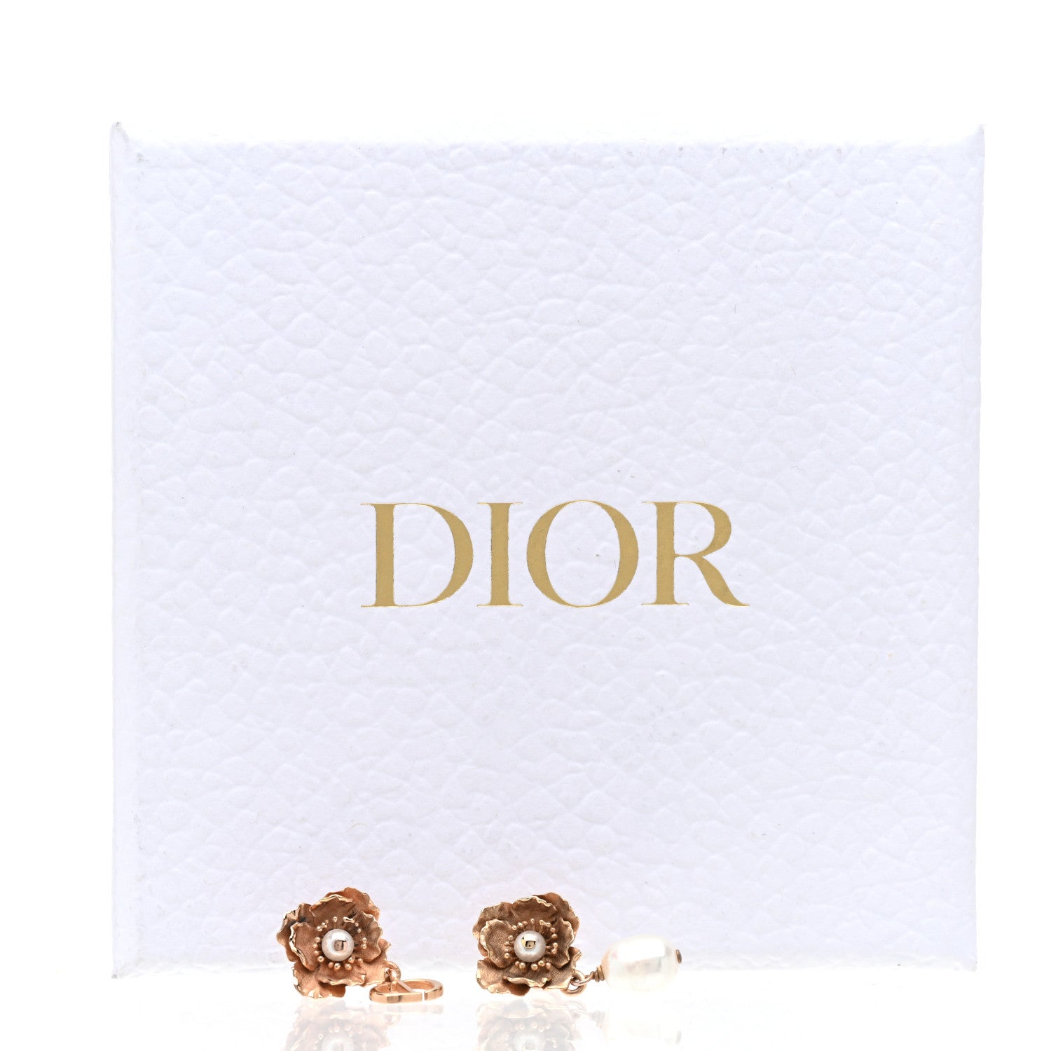 Christian Dior Pearl Millefiori Drop Earrings Gold 5 of 5