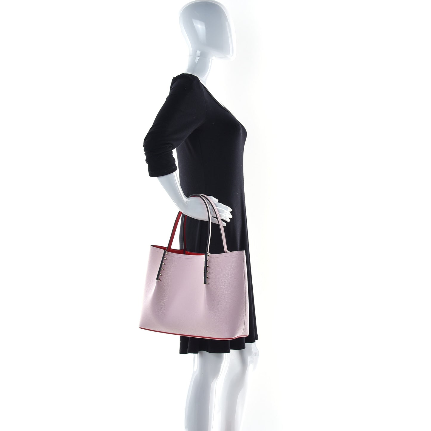 Calfskin Spiked Small Cabarock Shopper Tote Poupee