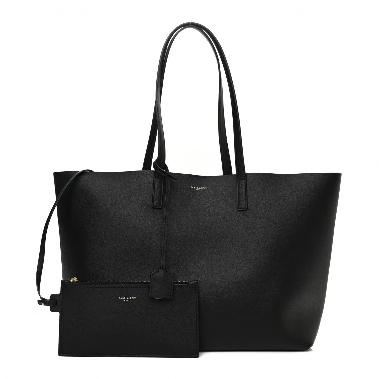 Calfskin Large Shopping Tote Black