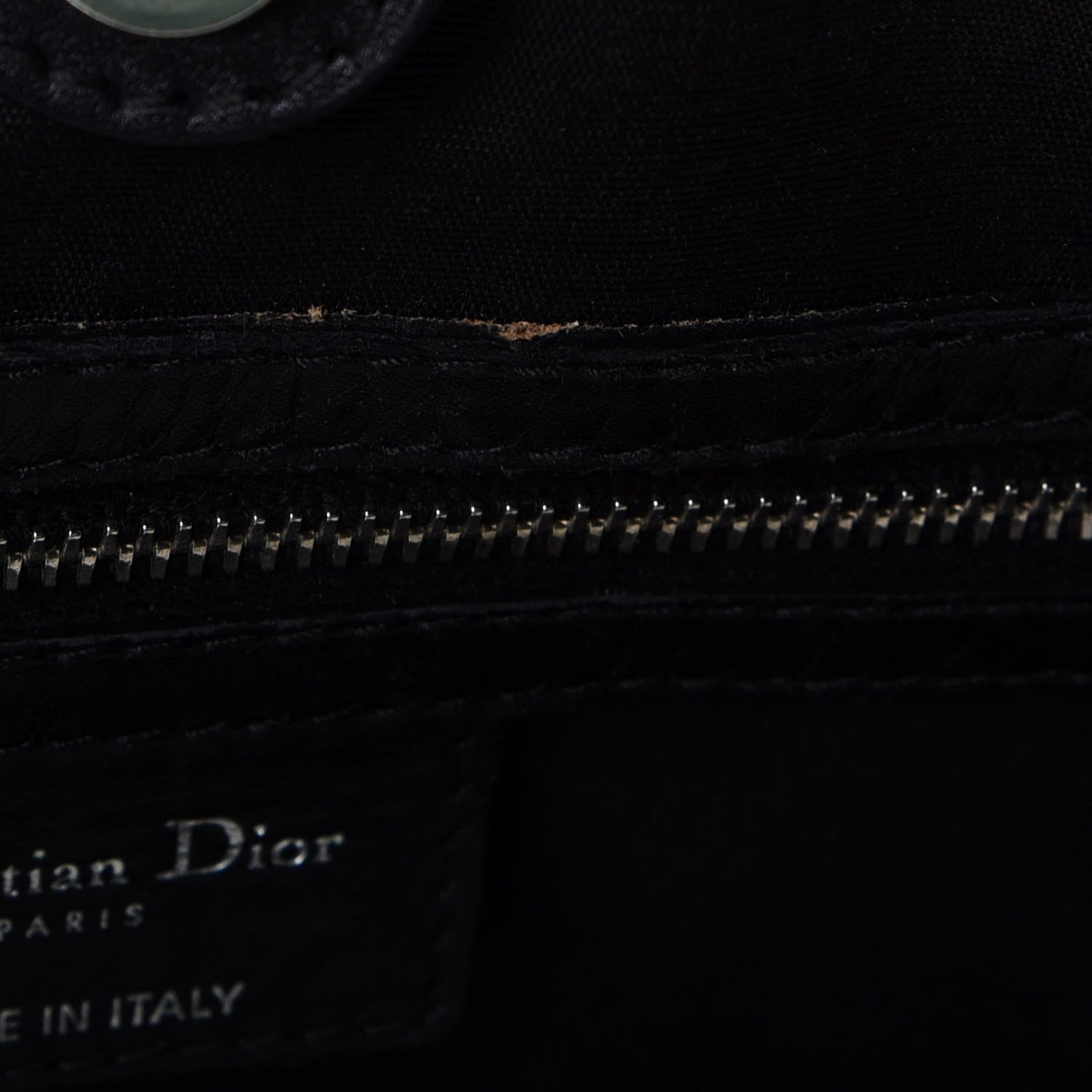 Christian Dior Coated Canvas Cannage Medium Panarea Tote Black 4 of 6
