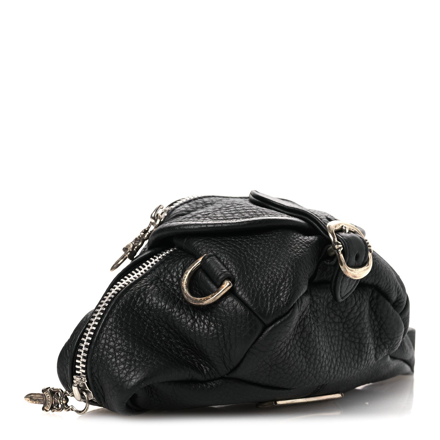 Grained Calfskin Mini Snat Pack Gunslinger Waist Bag Black
