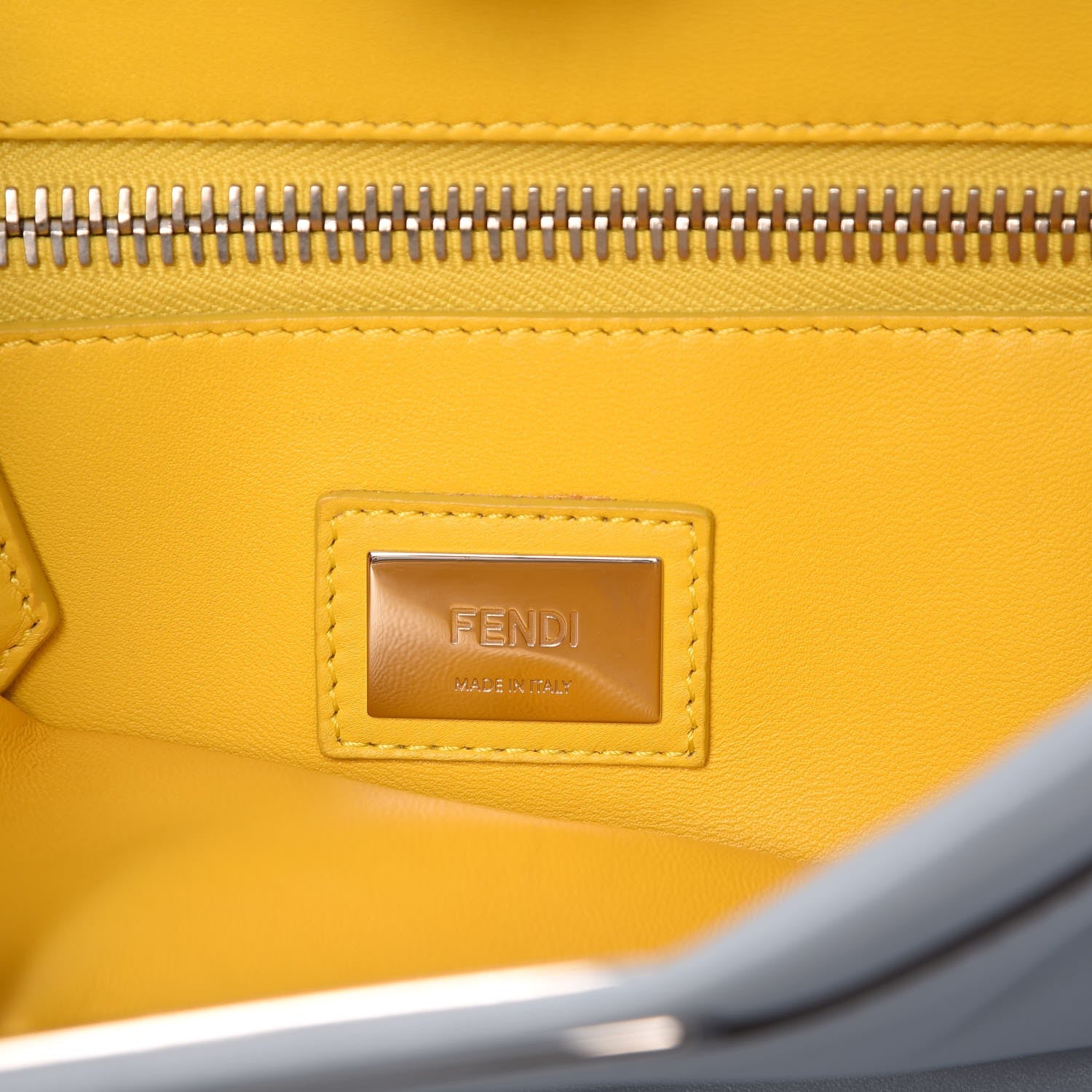 Fendi Vitello Morgan Shiny Nappa Medium Peekaboo Iconic Satchel