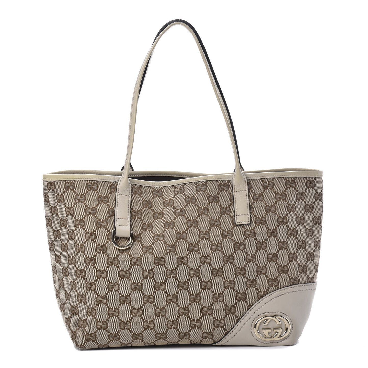 Monogram Medium New Britt Tote Off White