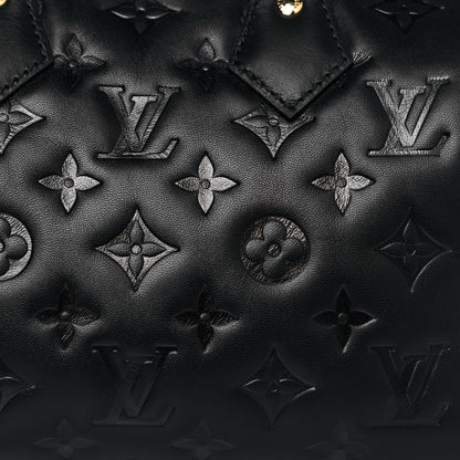 Louis Vuitton Lambskin Embossed Monogram Speedy 22 Bandouliere Black 6 of 8