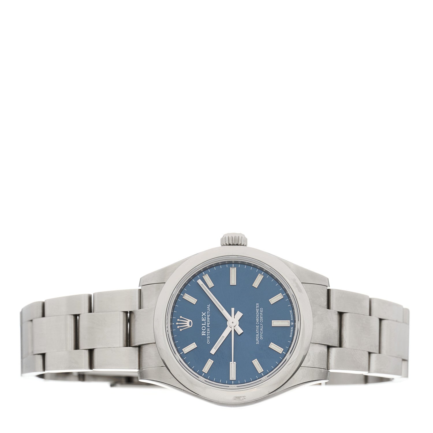 Rolex Stainless Steel 31mm Oyster Perpetual Watch Bright Blue 277200 3 of 5