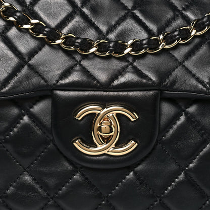 Chanel Washed Lambskin Quilted Maxi Single Flap Black 7 of 15