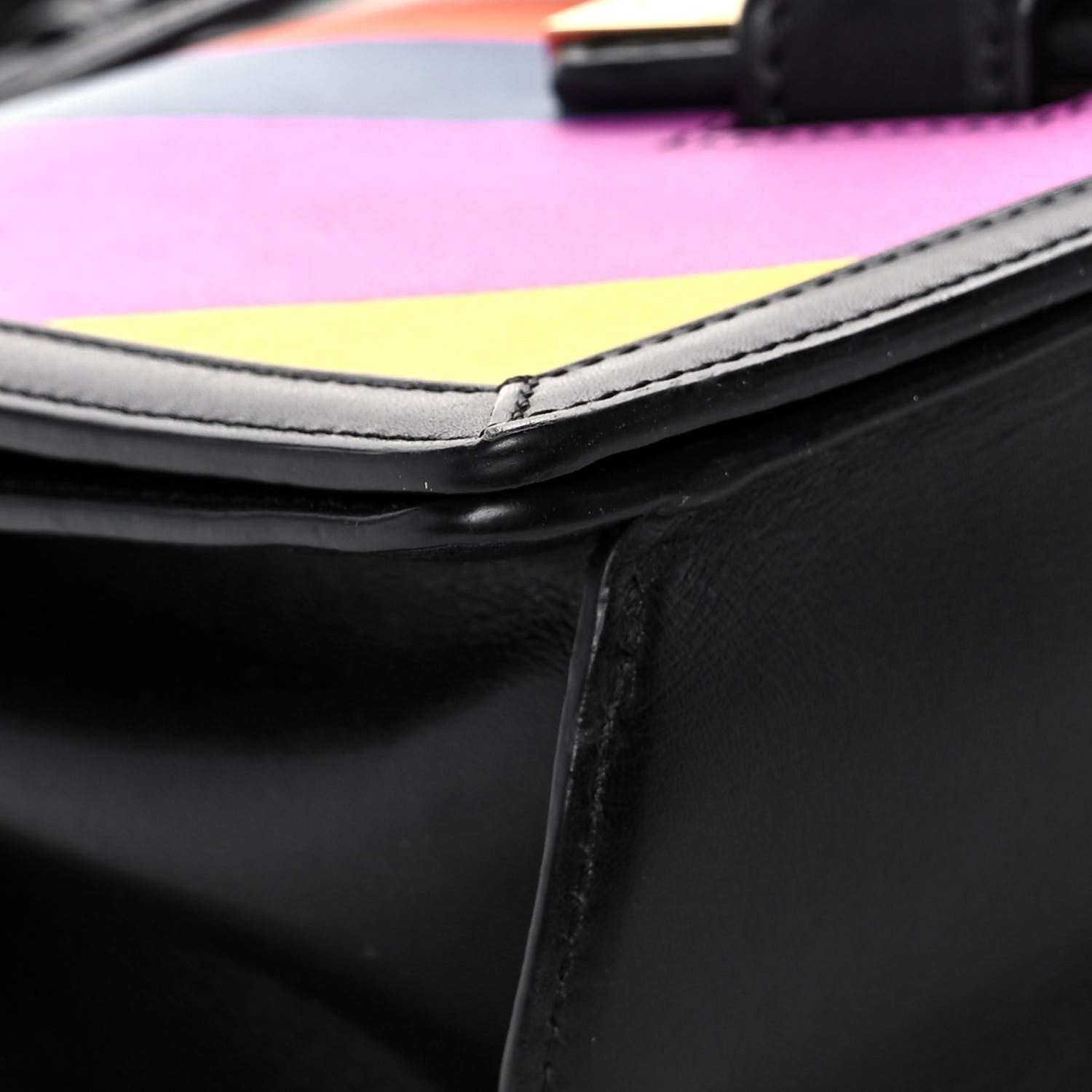 Loewe Calfskin Barcelona Striped Shoulder Bag Multicolor 7 of 15