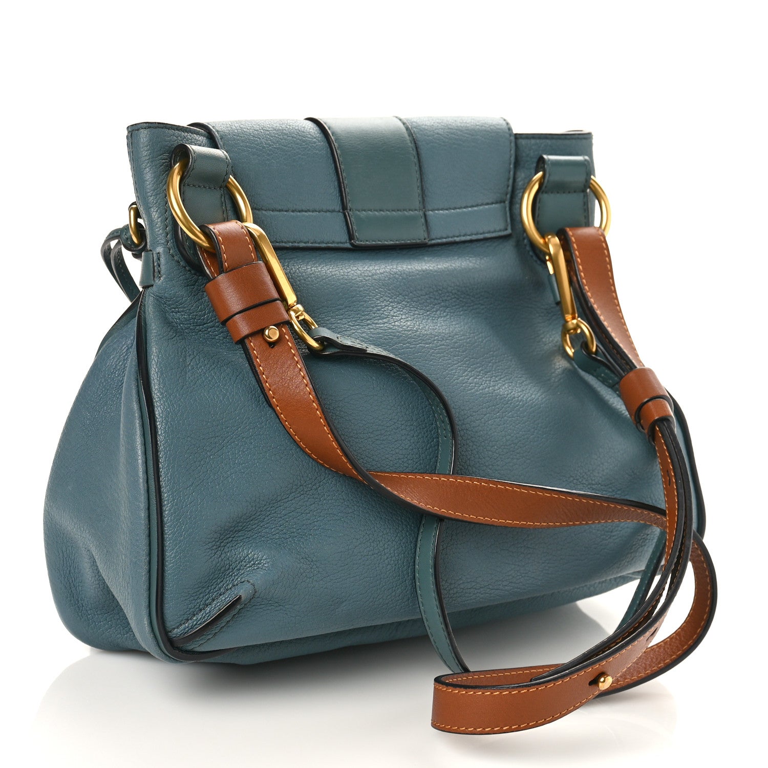 Chloe Grained Lambskin Calfskin Small Lexa Shoulder Bag Cloudy Blue 3 of 8