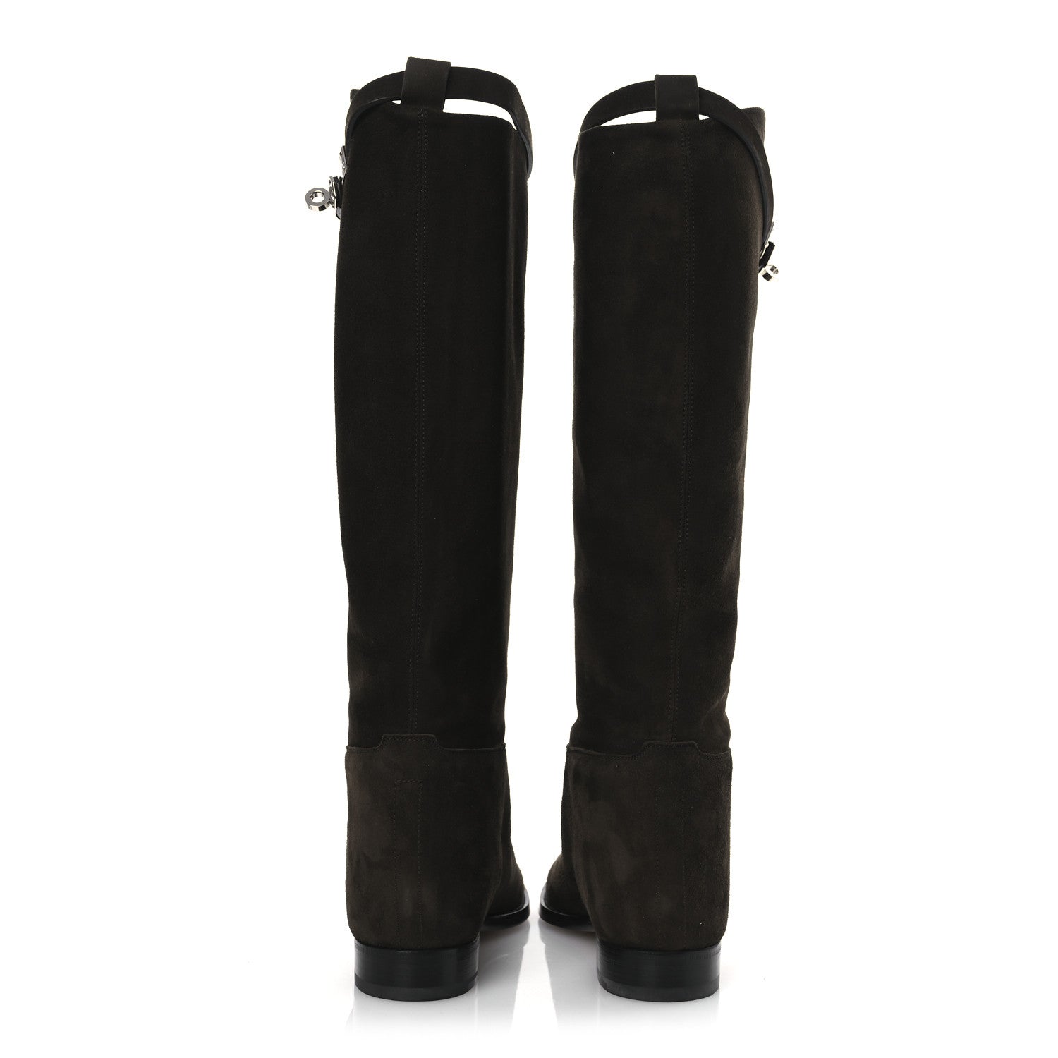 Hermes Suede Kelly Jumping Boots 35.5 Ecorce 6 of 11