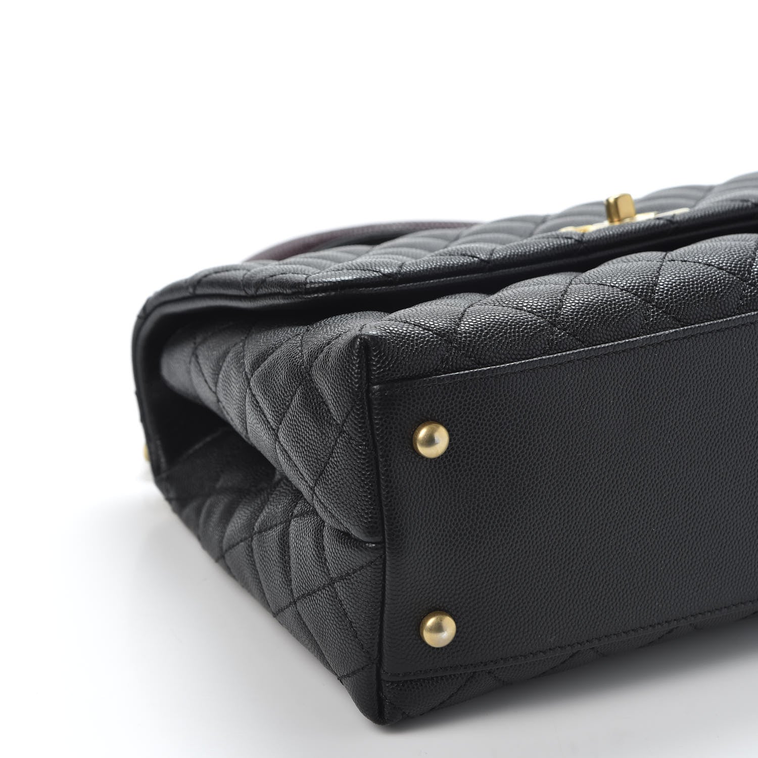 Chanel Caviar Lizard Quilted Small Coco Handle Flap Black 5 of 10