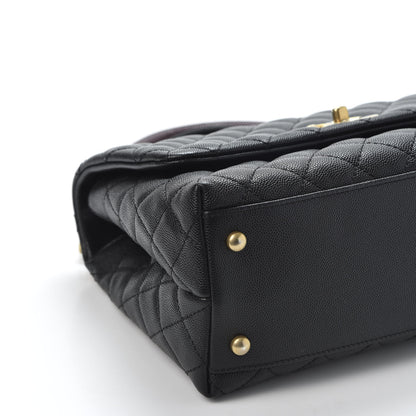 Chanel Caviar Lizard Quilted Small Coco Handle Flap Black 5 of 10