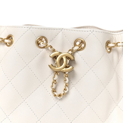 Chanel Caviar Quilted Mini Chanel 25 Handbag White 15 of 21
