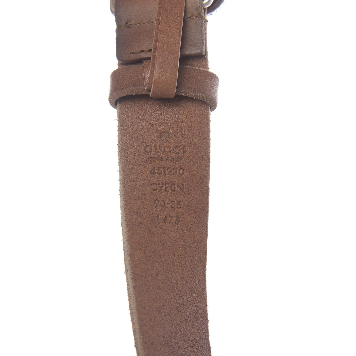 Cuoio Toscano Nickel Feline Buckle Belt 90 36 Cuir