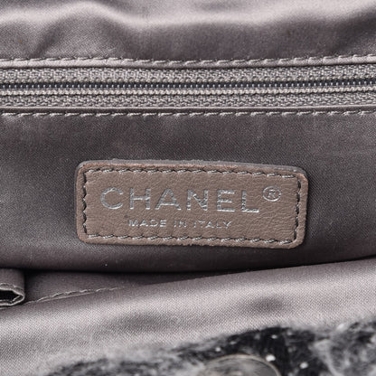 Chanel Tweed Lambskin Drawstring Tweedy Tote Black 6 of 11