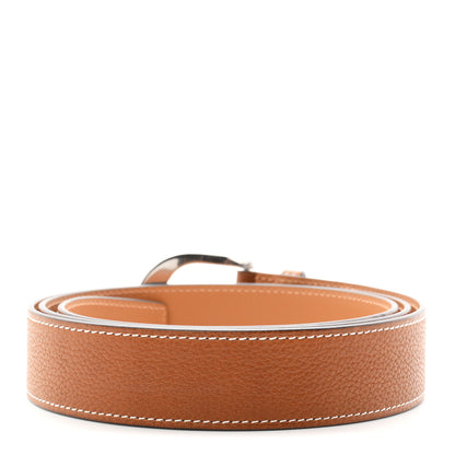 Hermes Barenia Faubourg Rodeo 32mm Belt 105 Fauve 2 of 6