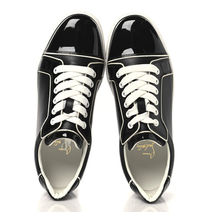 Christian Louboutin Patent Calfskin Funnyto Low Top Sneaker 38.5 Black 2 of 9