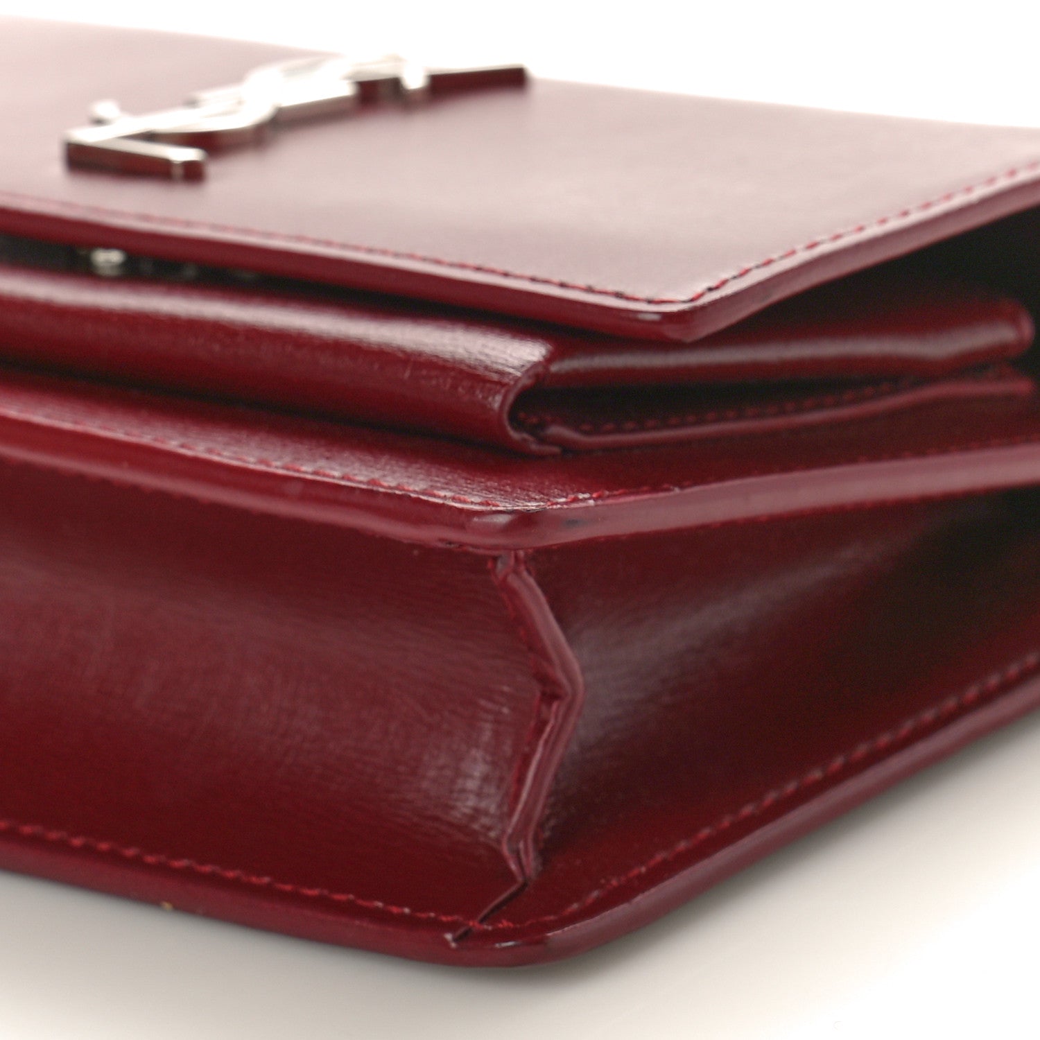 Saint Laurent Calfskin Monogram Sunset Chain Wallet Palissandre 10 of 11