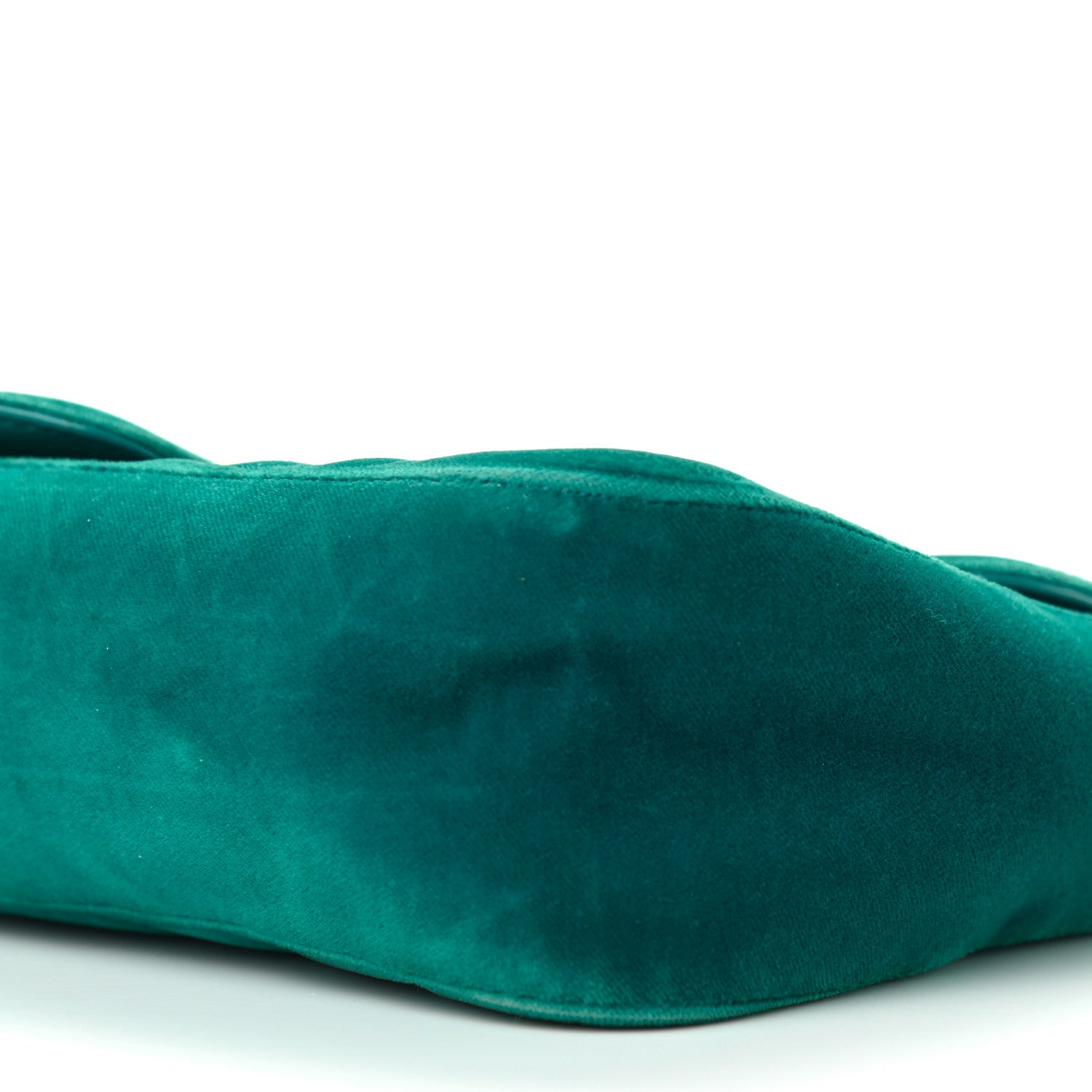 Gucci Velvet Matelasse Small GG Marmont Shoulder Bag Pavone Cyan 9 of 11