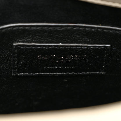 Saint Laurent Crinkled Calfskin Matelasse Monogram Baby Niki Chain Satchel Blanc Vintage 6 of 9