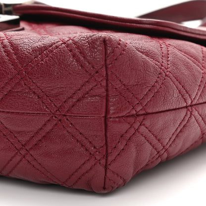 Marc Jacobs Lacquered Lambskin Quilted The Large Single Flap Bordeaux 9 of 9
