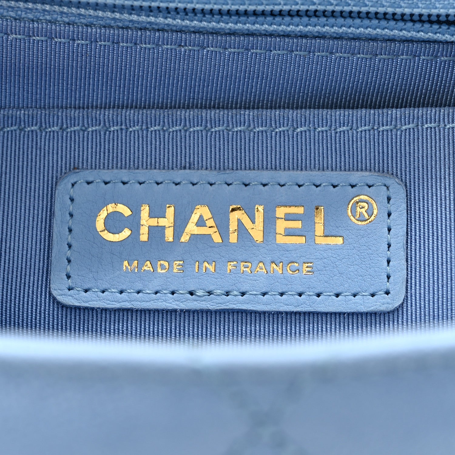 Chanel Caviar Quilted Mini Flap With Thick Strap Blue 6 of 11