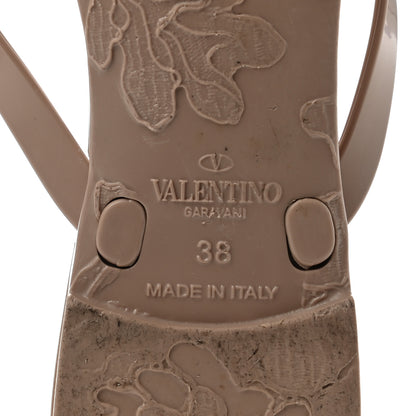 Valentino Garavani PVC Jelly Rockstud Bow Thong Sandals 38 Poudre 6 of 8