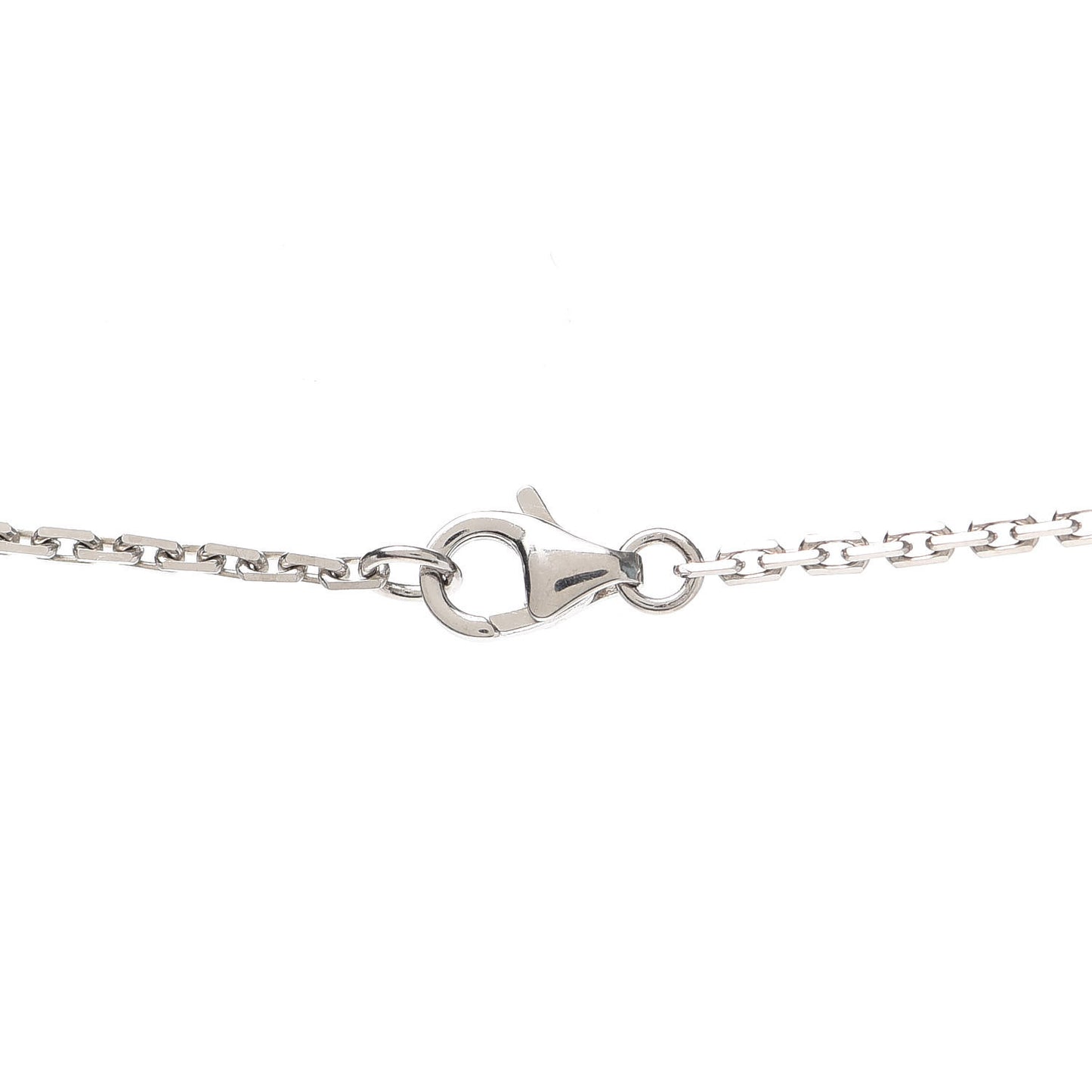 18K White Gold 3 Diamonds LOVE Pendant Necklace