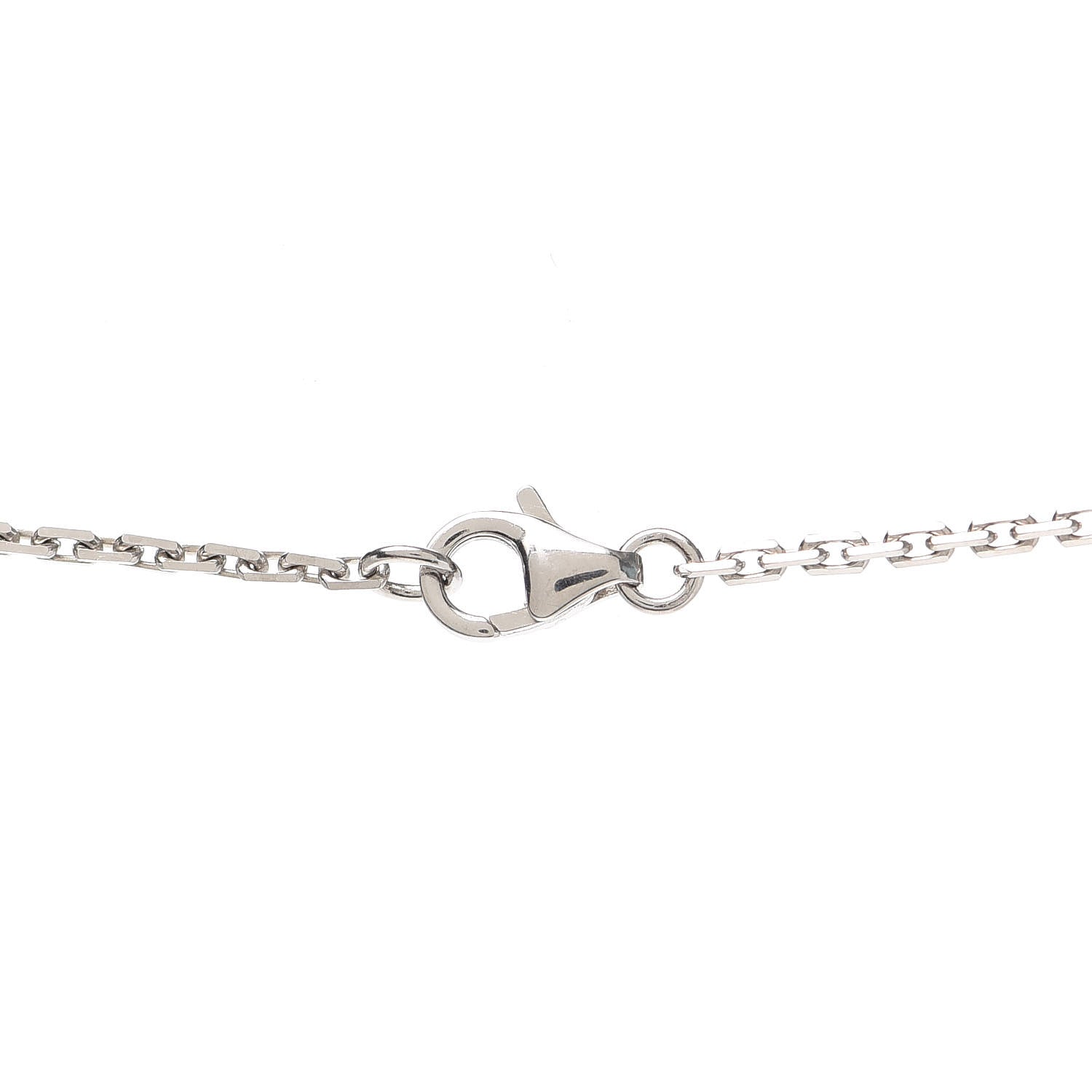 Cartier 18K White Gold 3 Diamonds LOVE Pendant Necklace 4 of 5
