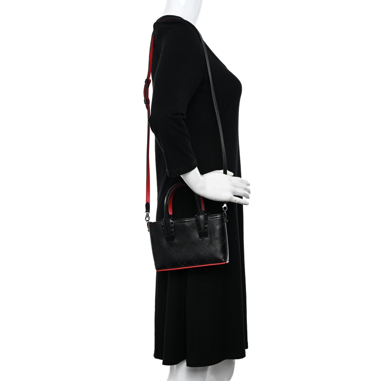 Calfskin Loubinthesky Nano Cabata Tote Black