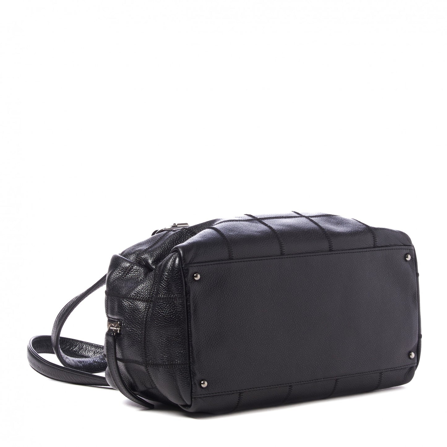 Caviar Square Stitched Tote Black