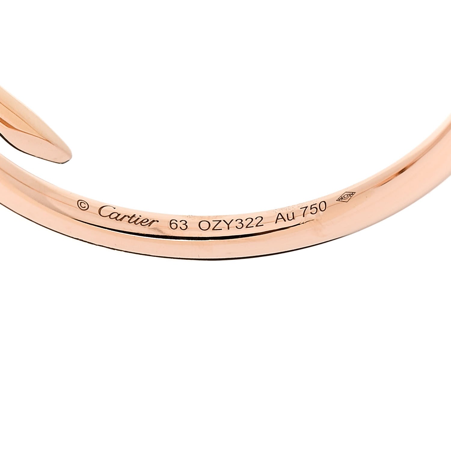 Cartier 18K Pink Gold Small Juste Un Clou Ring 63 10.5 5 of 6