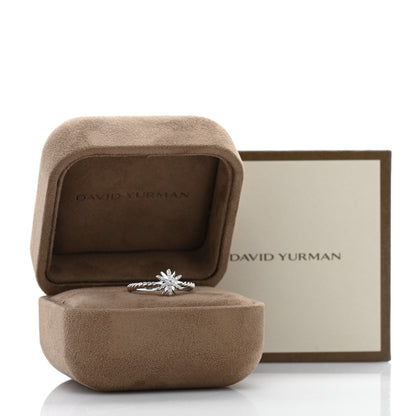 David Yurman Sterling Silver Diamond Petite Starburst Ring 56 7.75 5 of 5
