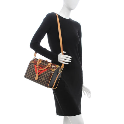 Louis Vuitton Transformed Damier Ebene Time Trunk Speedy Bandouliere 25 Black 2 of 8