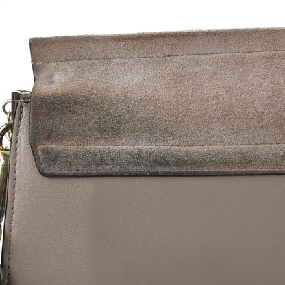 Chloe Calfskin Suede Medium Faye Shoulder Bag Motty Grey 11 of 17