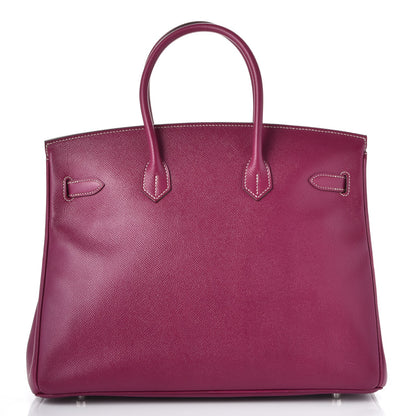 Hermes Epsom Candy Birkin 35 Tosca Rose Tyrien 4 of 42