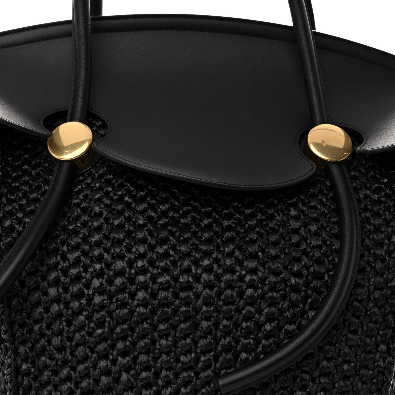 Proenza Schouler Raffia Calfskin Pipe Bag Black 8 of 10