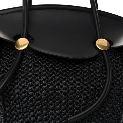 Proenza Schouler Raffia Calfskin Pipe Bag Black 8 of 10