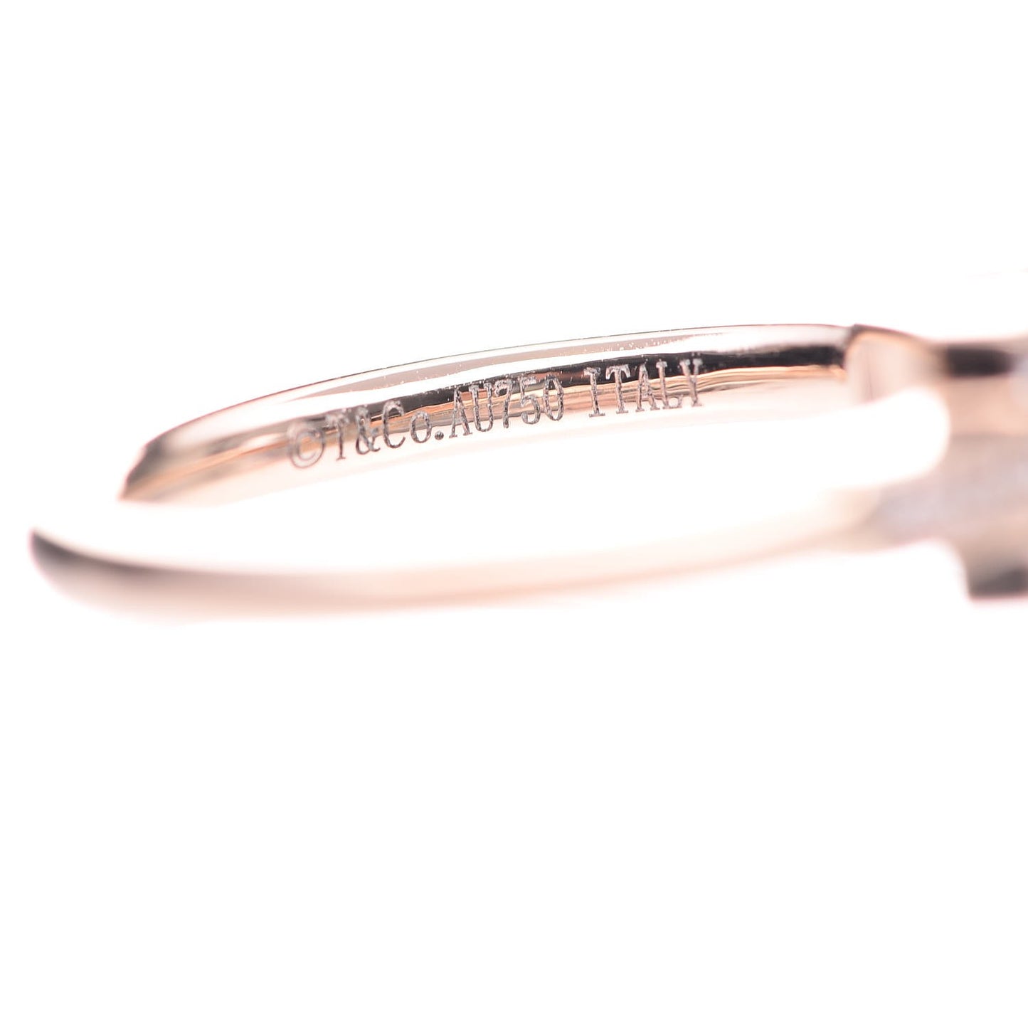 18K Rose Gold Diamond T Wire Ring 53 6.5