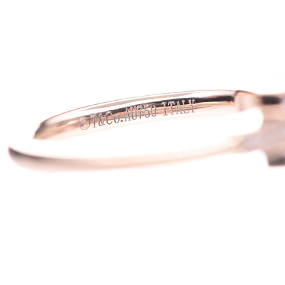 Tiffany 18K Rose Gold Diamond T Wire Ring 53 6.5 4 of 5