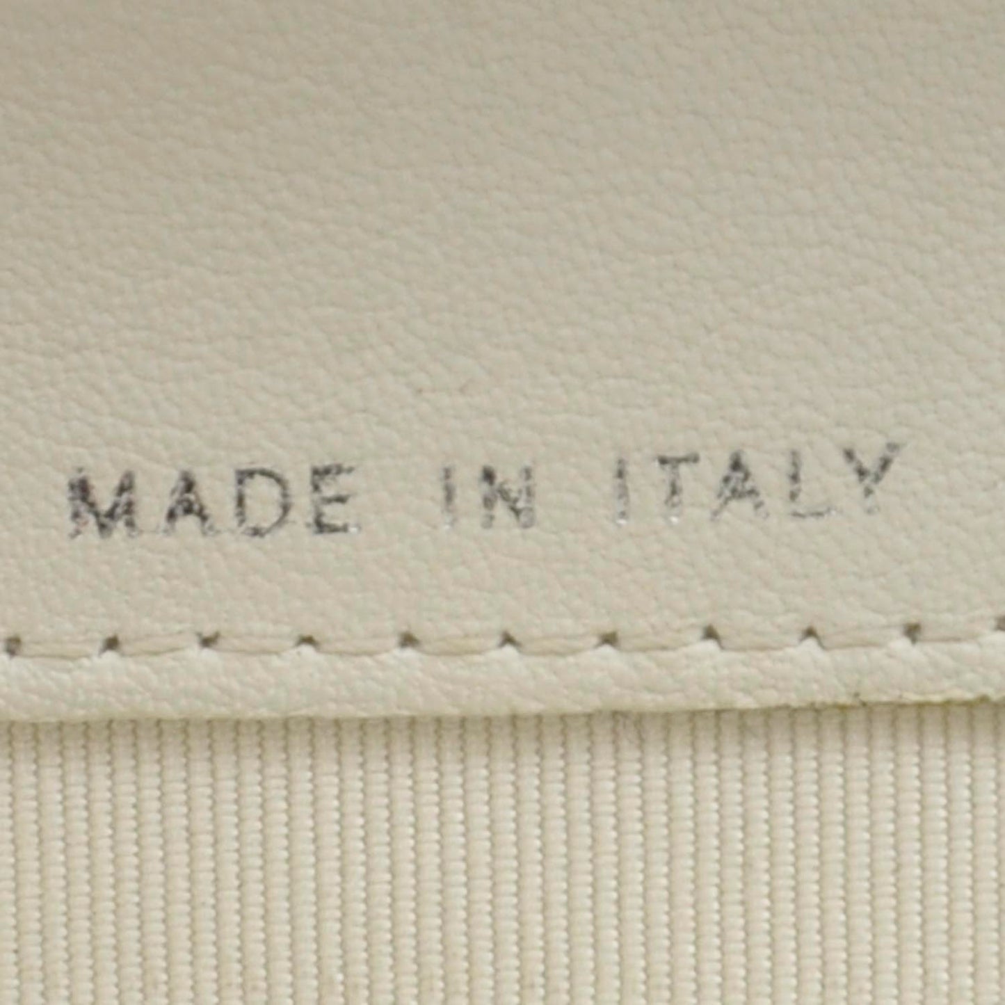 Calfskin Diamond Stitched Yen Wallet Beige