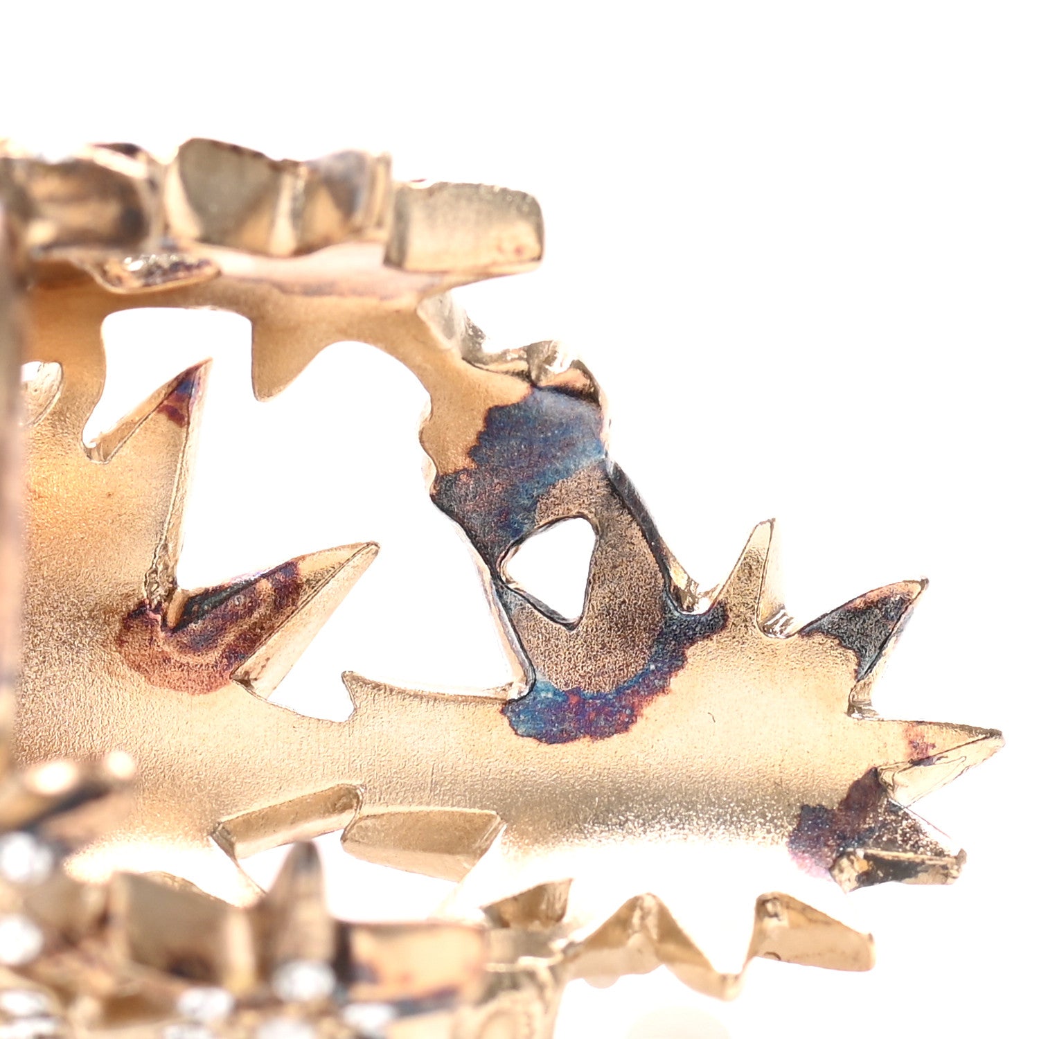 Chanel Crystal Pearl CC Cluster Ring 54 7 Gold 5 of 6