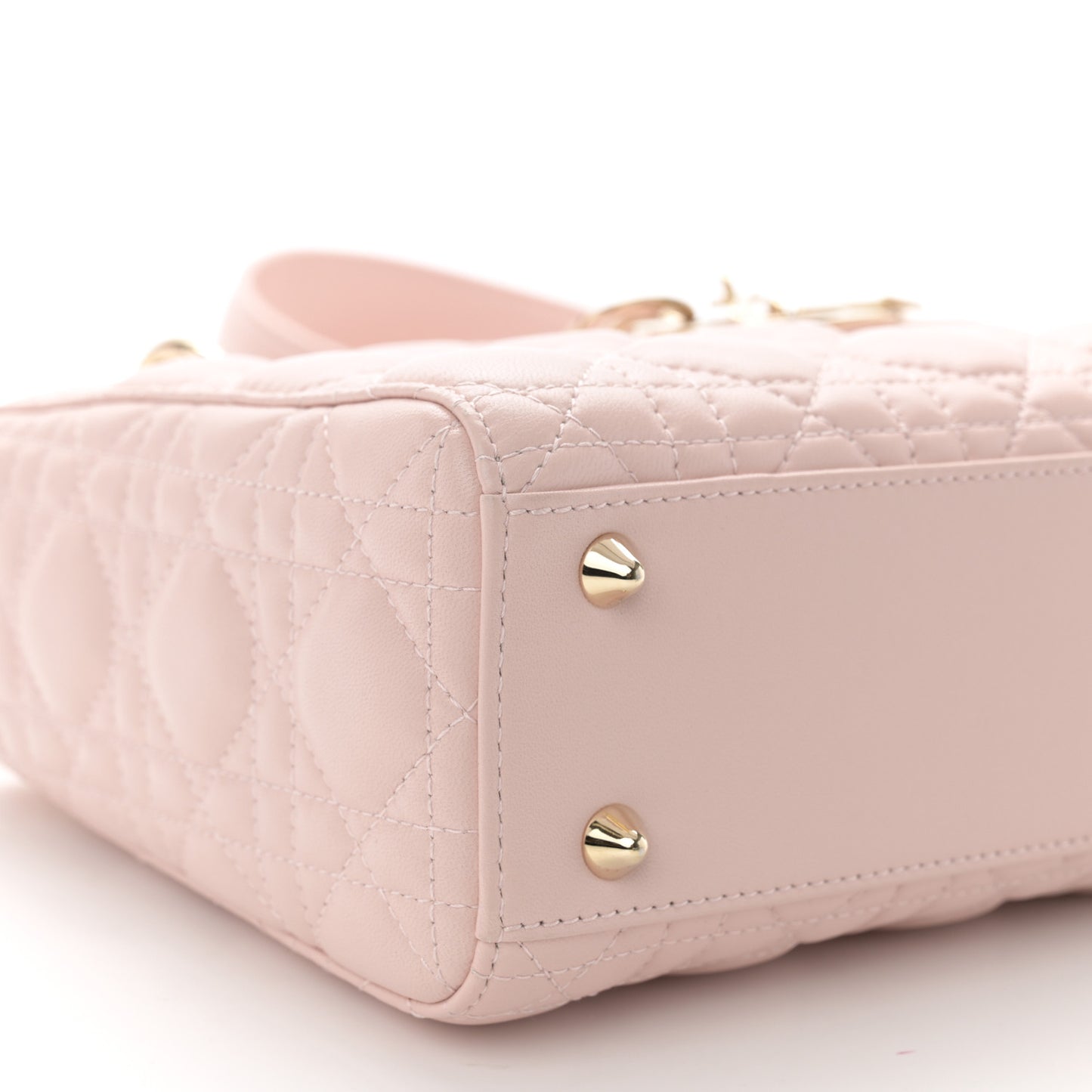 Lambskin Cannage Small Lucky Badges My Lady Dior Light Pink