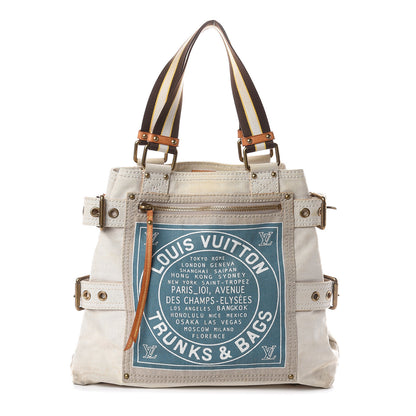 Louis Vuitton Toile Globe Shopper Cabas MM Blue 1 of 8