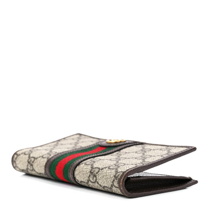 Gucci GG Supreme Monogram Web Mens Ophidia Long Wallet Beige New Acero 4 of 13