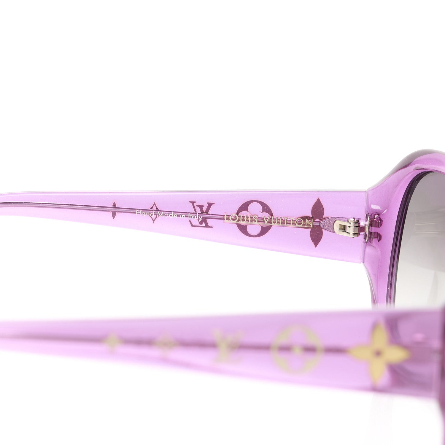 Louis Vuitton Obsession GM Z0642W Sunglasses Violet Glitter 5 of 8