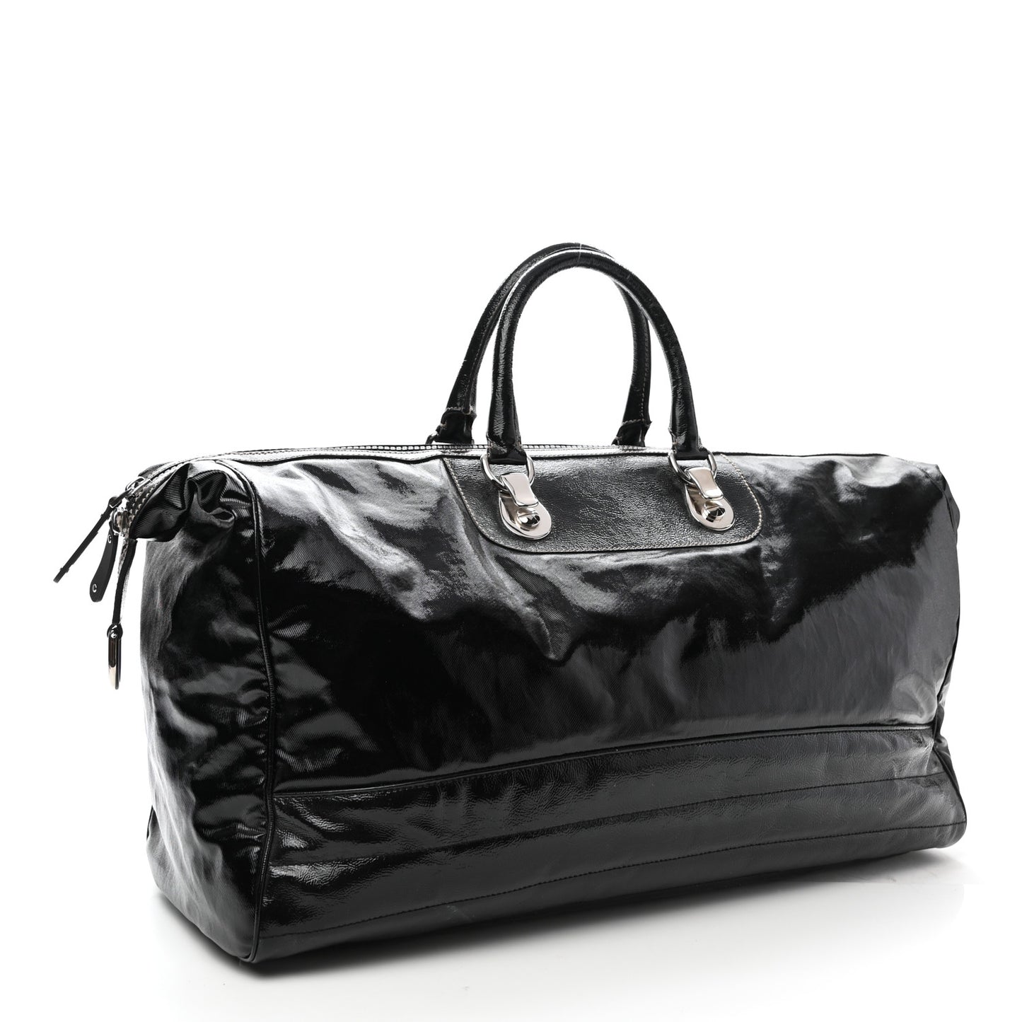 Patent Interlocking GG Duffle Bag Black