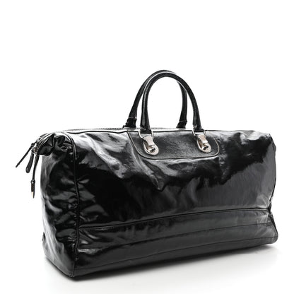 Gucci Patent Interlocking GG Duffle Bag Black 2 of 9